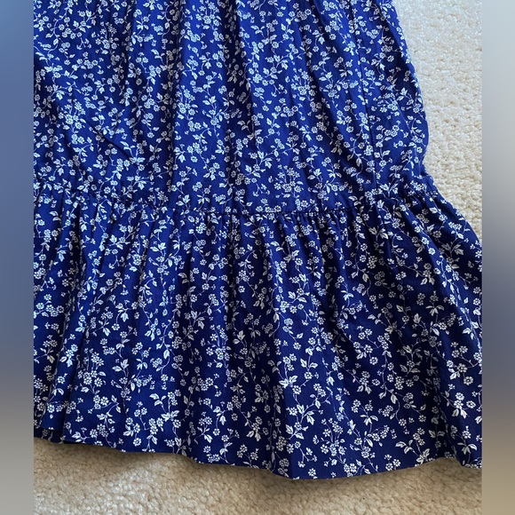 Vintage prairie cottage core dress floral blue white flowers size small … - Picture 6 of 10